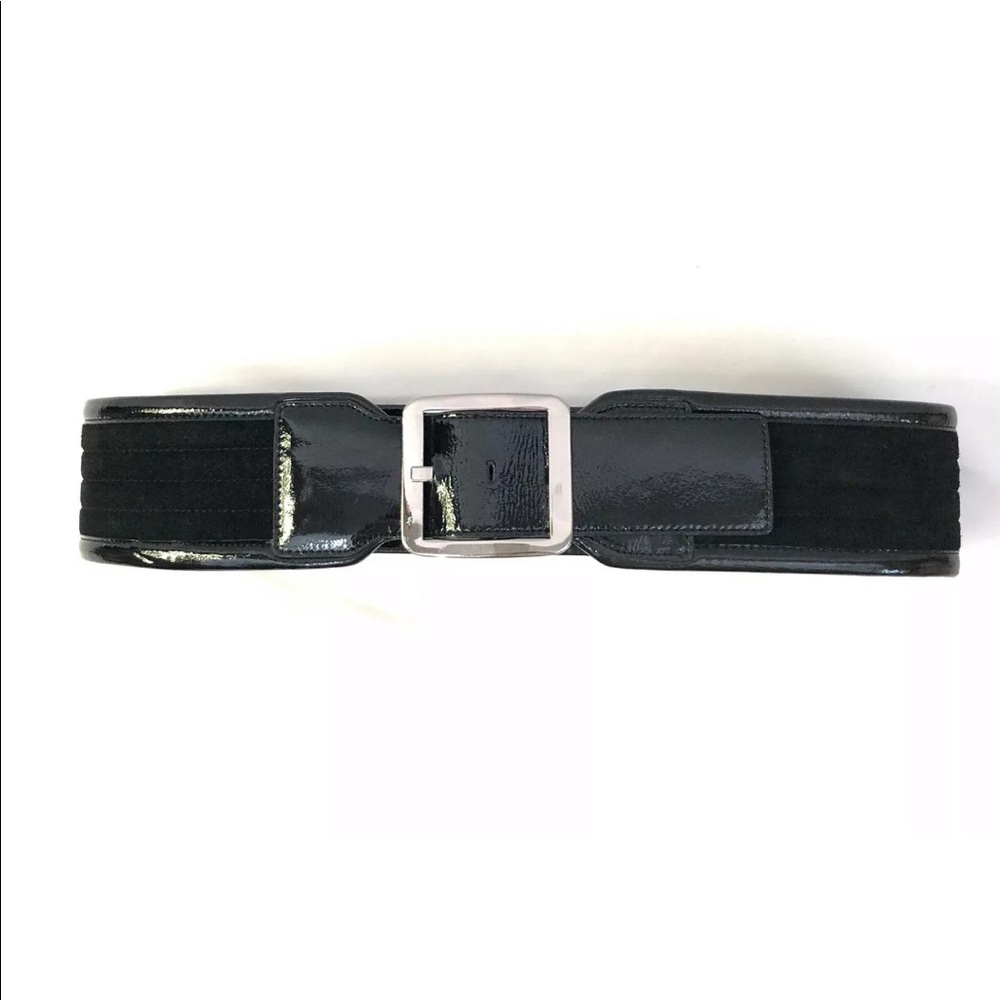Ann Taylor Black Leather Thick Belt